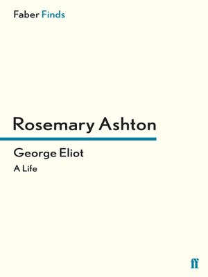 cover image of George Eliot: a Life